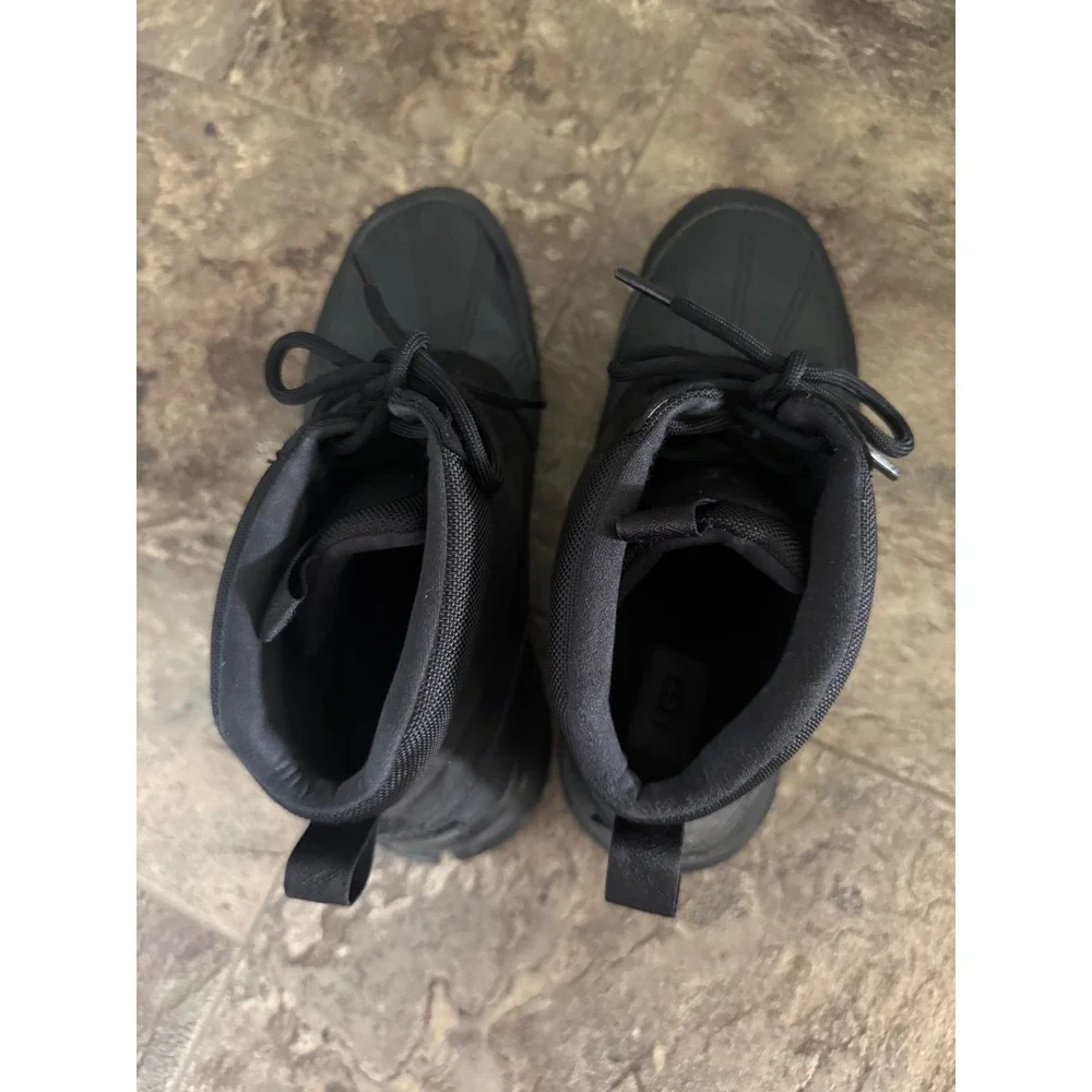 UGG MEN'S EMMETT WATERPROOF WINTER DUCK BOOTS BLACK SIZE 10‎ EUC